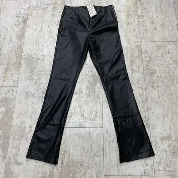 빅 사이즈 XXL ZARA 자라 인조 가죽 팬츠 슬릿 지퍼