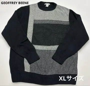 GEOFFREY BEENE XL/XG 니트 스웨터 블랙 그레이