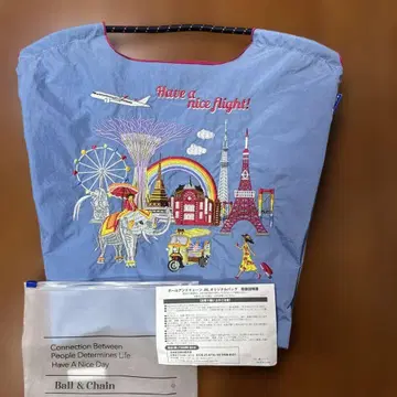 볼&체인 JAL 에코백 파랑