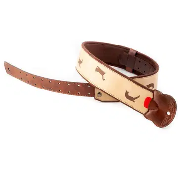 RightOn Straps 기타 스트랩 캣 고양이 브라운