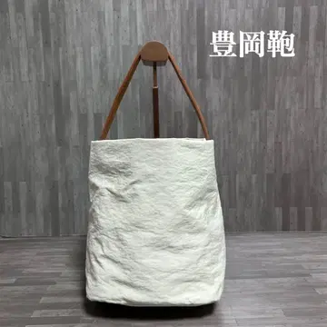 토요오카 가방 토트 백 화이트 코마츠 제련 KONBU-N 초발수