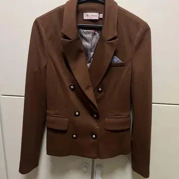 Miss Patina London 자켓 브라운 더블 브레스트
