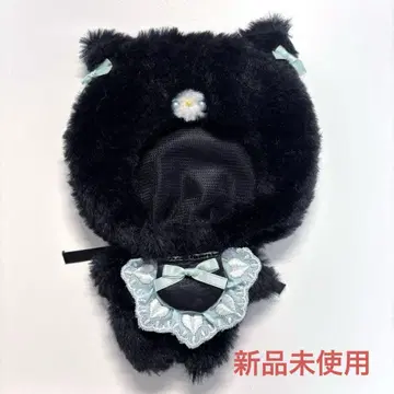 봉제인형 의류 16cm 검은 고양이 고양이 블랙 민트 리본 심플