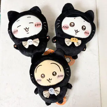 치이카와 (먼작귀) 검은 고양이 봉제 인형 3종 세트