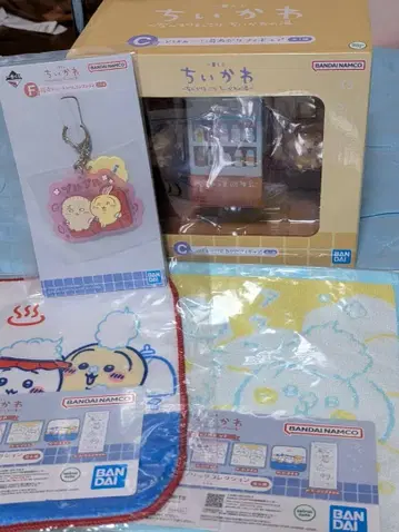 치이카와 (먼작귀) 제일복권 C상 피규어 세트, 타월, 키링