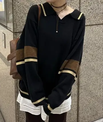 [Kastane] 스키퍼 라인 니트 풀오버