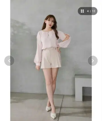 프론트 턱 트윌 숏팬츠 사이즈 S