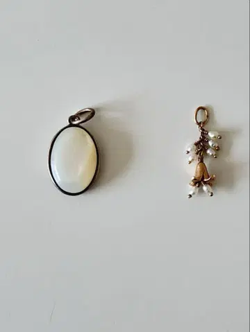 agate 아가트 목걸이 참 2개 세트 리버서블 펄 스즈란