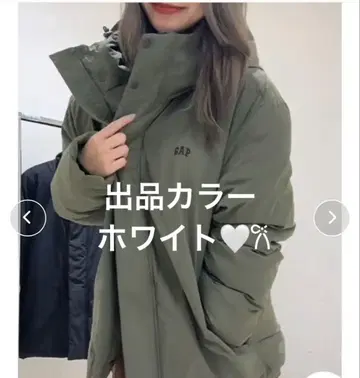 Gap 로고 후디드 퍼퍼 자켓