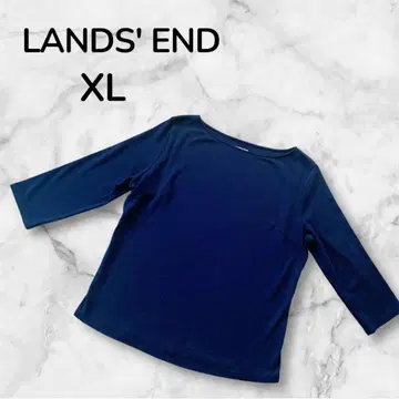 [ LANDS' END ] 남성용 T셔츠 코튼100% 칠분 네이비 XL
