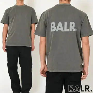 새상품 택 포함 BALR 반팔 T셔츠 그레이 로고 약간 넉넉한 L 사이즈