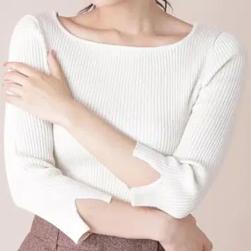 [JILLSTUART] 스팽글 리브 니트 에크루 아이보리