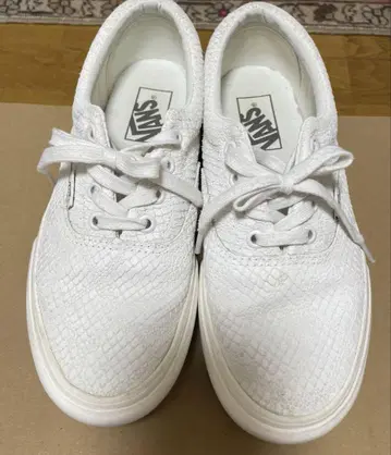 VANS ERA 화이트 스니커즈 통굽 24
