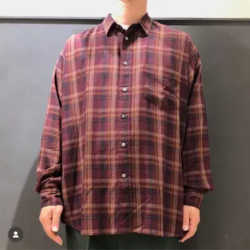 BEAMS 테트론 레이온 미니 레귤러 이지 셔츠