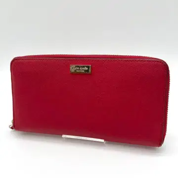 [ 고품질 ] kate spade 라운드 지퍼 장지갑 롱 지갑 빨간색