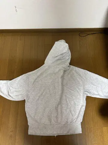 LA 로고 그레이 풀 집업 후드티