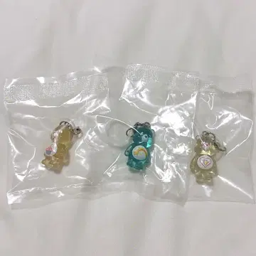 케어베어 메지루시 액세서리 파랑 옐로우 컬러 화이트