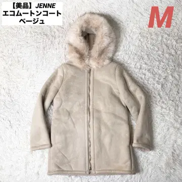 [새상품급] JENNE 에코 무스탕 코트 베이지 M