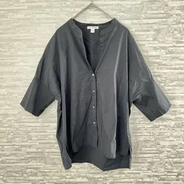 제임스 퍼스 셔츠 0 블랙 루즈핏 스탠드 카라 캐주얼