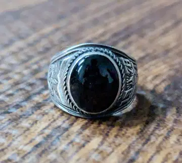 빈티지 오닉스 실버 카보숑컷