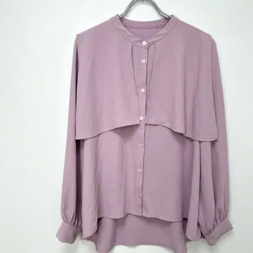 yuming 에어 옷장 핑크 긴팔 셔츠 플레어 디자인 M 루즈핏