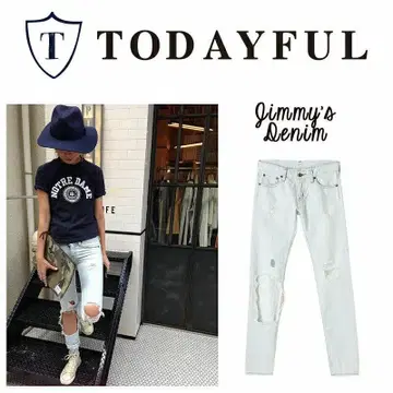 TODAYFUL Jimmy's Denim 하이 블리치 크러쉬 26