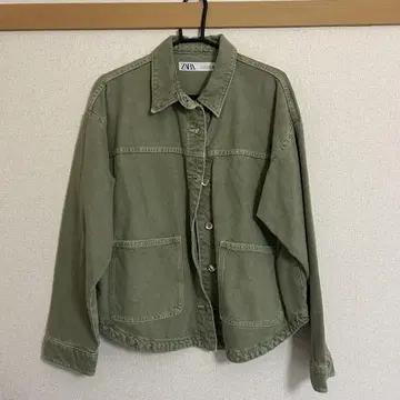 ZARA 카키 데님 자켓