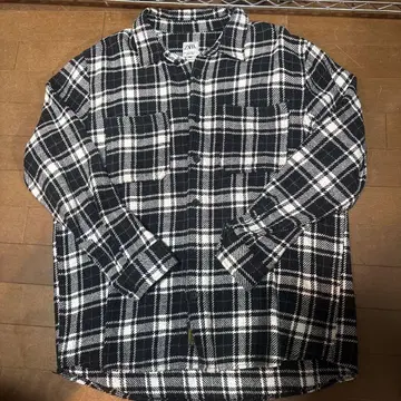 ZARA 텍스처 체크 오버 셔츠 XL 새상품급