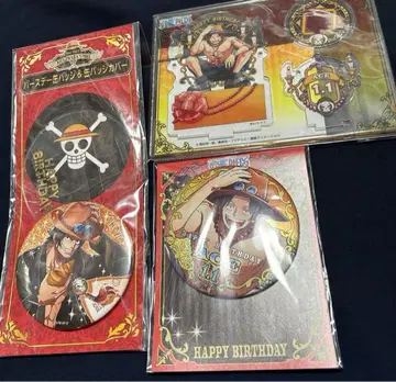 원피스 ONE PIECE 에이스 벌스데이 캔뱃지 아크릴 스탠드