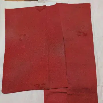 주홍색 꽃 자수 동백 도오유키 순수 실크 기모노 화장 69 기장 97