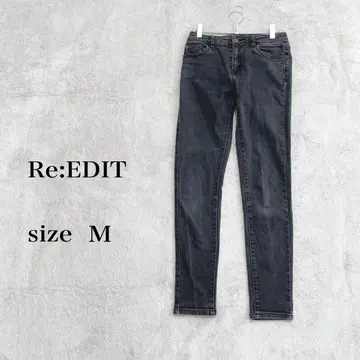 Re:EDIT 블랙 스키니 데님 M 사이즈