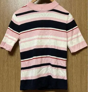 SPAO 반팔 니트 보더