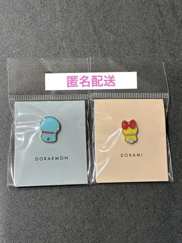 후지코 후지오 뮤지엄 한정판 도라미 도라에몽 핀즈 배지 2개 세트