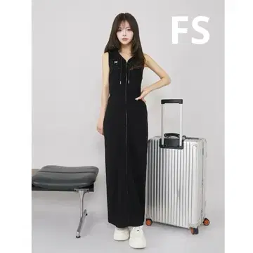 다리치 darich 샤이니 맨투맨 롱 원피스 BLK FS