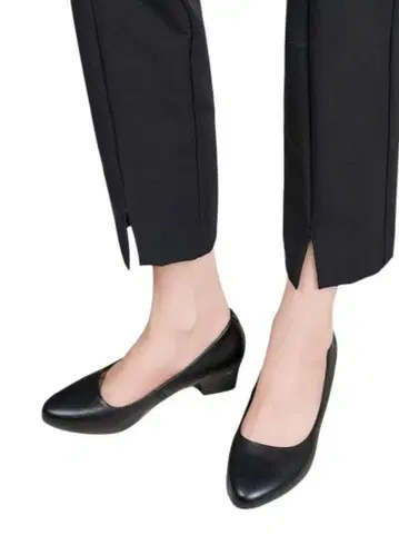 펌프스 천연 가죽 블랙