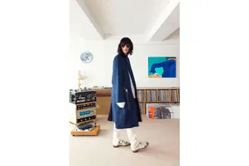 SUNSEA 2016SS 리버서블 코트 블랙/파랑 당일 발송