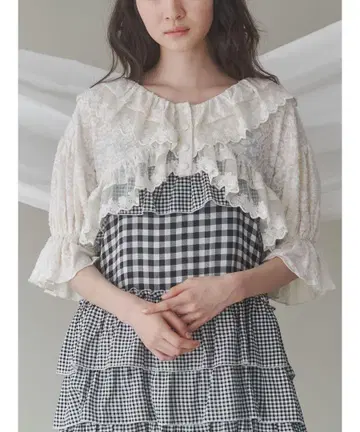 merry jenny 메리제니 스캘럽 frill 볼레로 아이보리