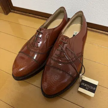 미사용 레노마 스포츠 클럽 골프 가죽 신발 가죽 신발 브라운 25.5cm