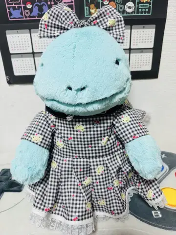 블랙 체크 원피스 리본 누오 용