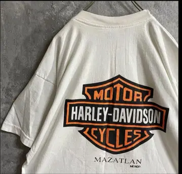 멕시코제 Harley-Davidson 빅 로고 T셔츠 아메카지