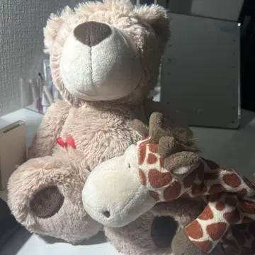 베이지색 곰 봉제 인형