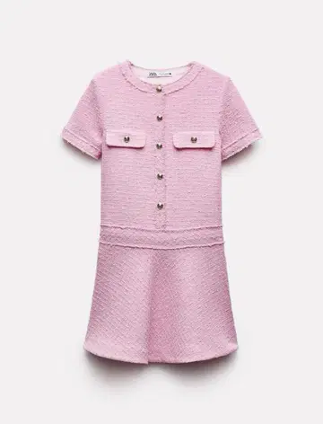 ZARA ZW COLLECTION 숏 텍스처 원피스