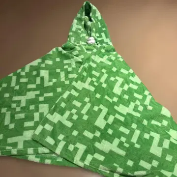 미사용품 Minecraft 마이클라 후드 부착 담요