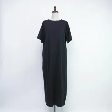니임 T 셔츠 원피스 반팔 롱 기장 블랙 프리 사이즈*QC1382