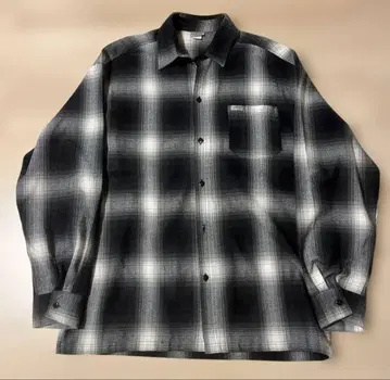 CALTOP 옴브레 체크 플란넬 셔츠 셔츠 칼탑