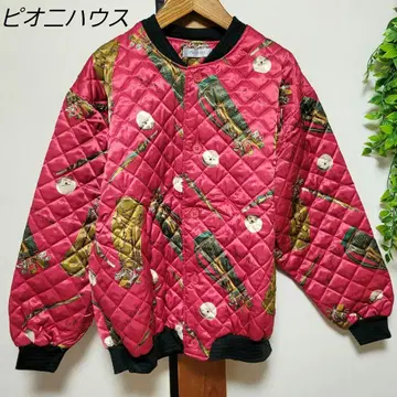 피오니 하우스 퀼팅 자켓 아우터 골프 패턴 구제 의류 90s