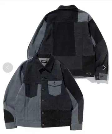 XLARGE 패치워크 데님 자켓 블랙 데님 자켓