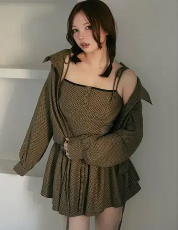 andmary 루이스 체크 세트 업 안드마리