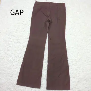 갭 GAP 와이드 팬츠 브라운 백지퍼