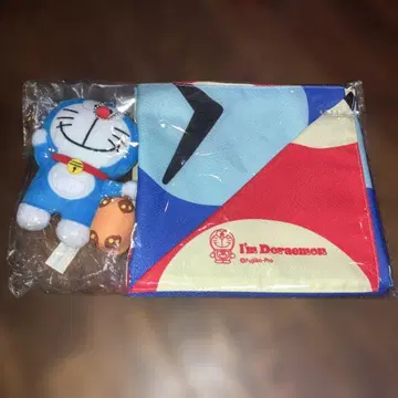 JAL 한정판 도라에몽 마스코트 & 타임 후로시키 세트 국제선 기내 판매